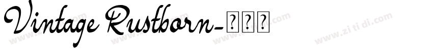 Vintage Rustborn字体转换
